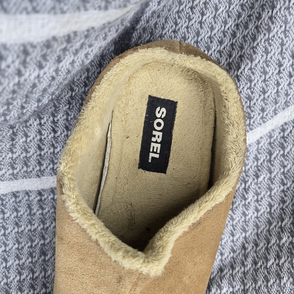 Sorel  Lanner ridge II slippers tan suede size 5 - Picture 3 of 9